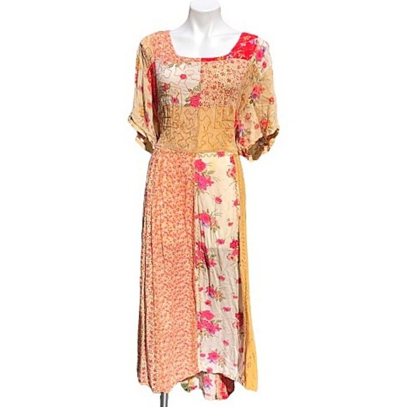 Vintage Silhouettes Floral Quilted Peasant Dress - Picture 10 of 11